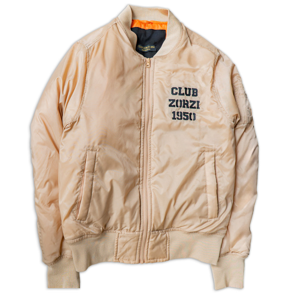 BOMBER beige teschio nero